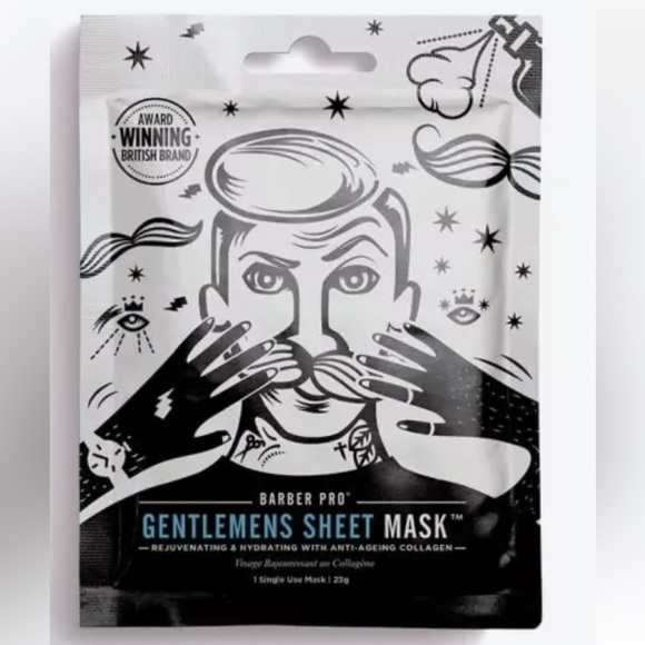LOT OF 2 NEW SEALED BARBER PRO Face Mask Rejuvenating & Hydrating Collagen - Picture 1 of 4
